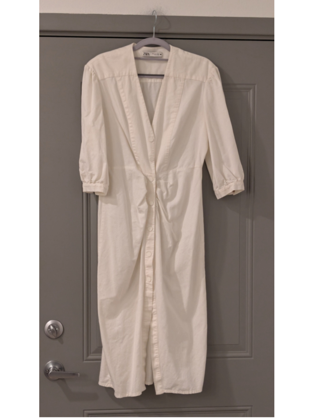Women's Zara White Midi Dress Size S